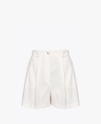  PINKO - Quần shorts nữ ống rộng lưng cao Sorridente 