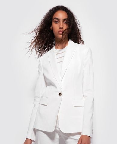  PINKO - Áo blazer nữ tay dài phối nút cài Equilibrato 