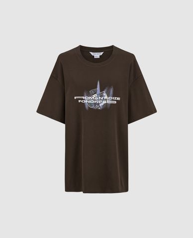  URBAN REVIVO - Áo thun nữ cổ tròn tay ngắn 