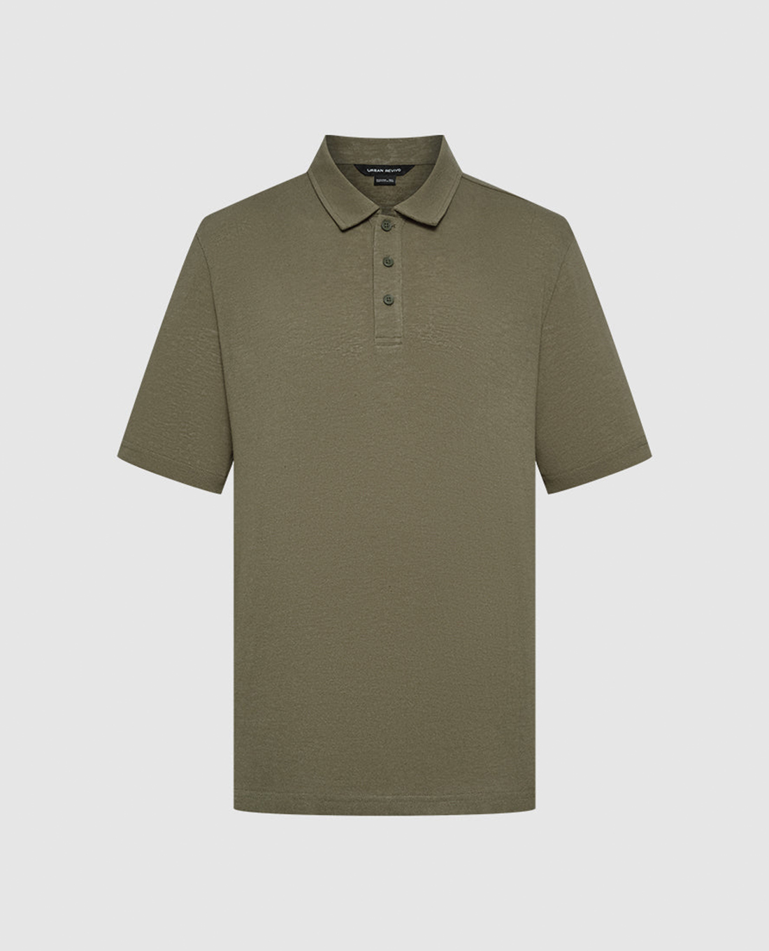 URBAN REVIVO - Áo polo nam cổ bẻ tay ngắn Button Half Placket