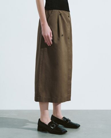  URBAN REVIVO - Chân váy chữ A midi thanh lịch 