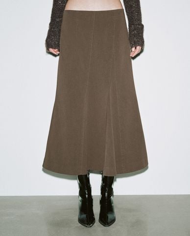  URBAN REVIVO - Chân váy chữ A midi thời trang 