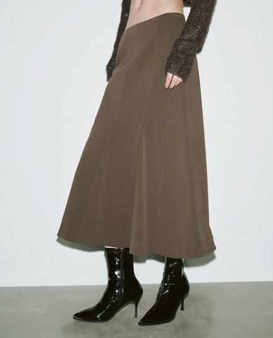  URBAN REVIVO - Chân váy chữ A midi thời trang 