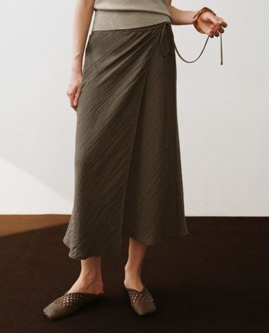  URBAN REVIVO - Chân váy quấn midi thời trang 