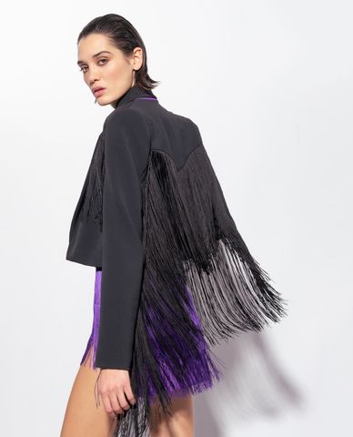  PINKO - Áo khoác croptop nữ tay dài Samoa 