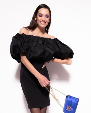  PINKO - Đầm trễ vai mini tay phồng Isola Madre 