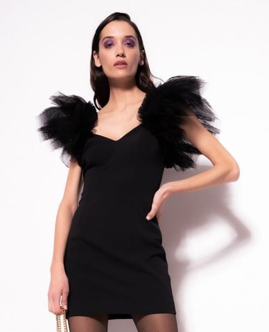  PINKO - Đầm mini cổ V phom ôm Barbados 