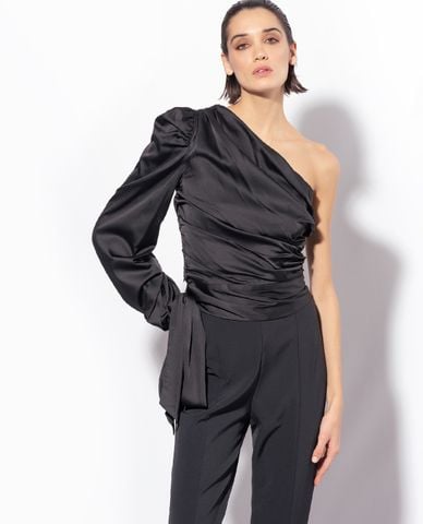  PINKO - Áo kiểu nữ lệch vai tay dài Thira 