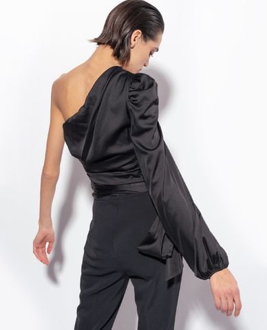  PINKO - Áo kiểu nữ lệch vai tay dài Thira 