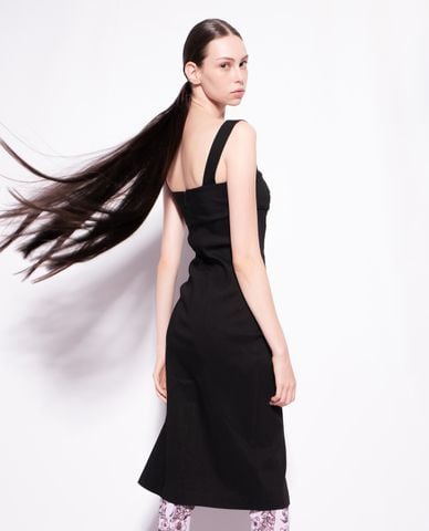  PINKO - Đầm hai dây midi xẻ tà nữ tính Amichevole 