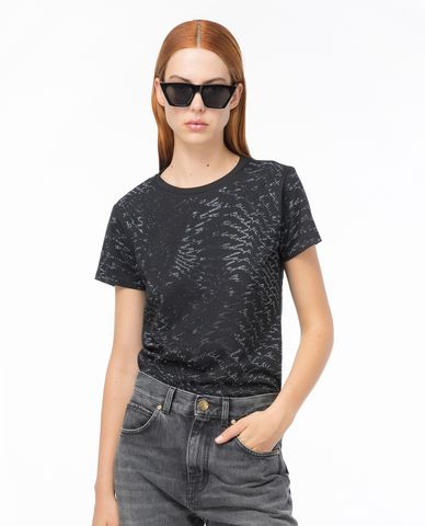  PINKO - Áo thun nữ cổ tròn tay ngắn Quentin 