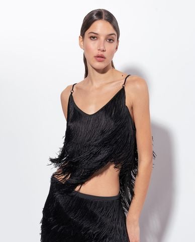  PINKO - Áo hai dây phối tua rua Giappone 