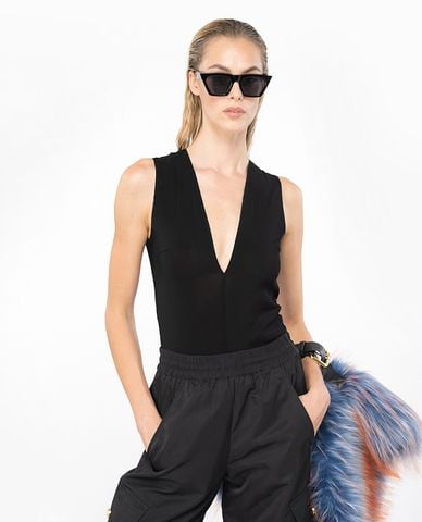  PINKO - Bodysuits sát nách cổ V Camera 