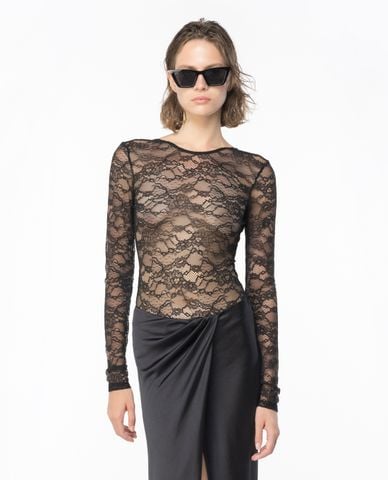  PINKO - Áo bodysuit nữ tay dài Rotazionale 