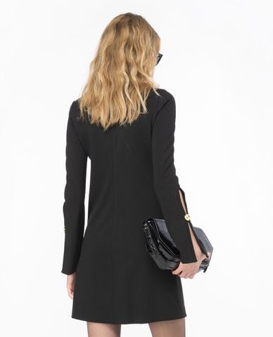  PINKO - Đầm mini cổ tròn tay dài ống loe Aquarios 