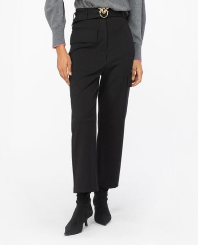  PINKO - Quần nữ ống đứng lưng cao Perlita 