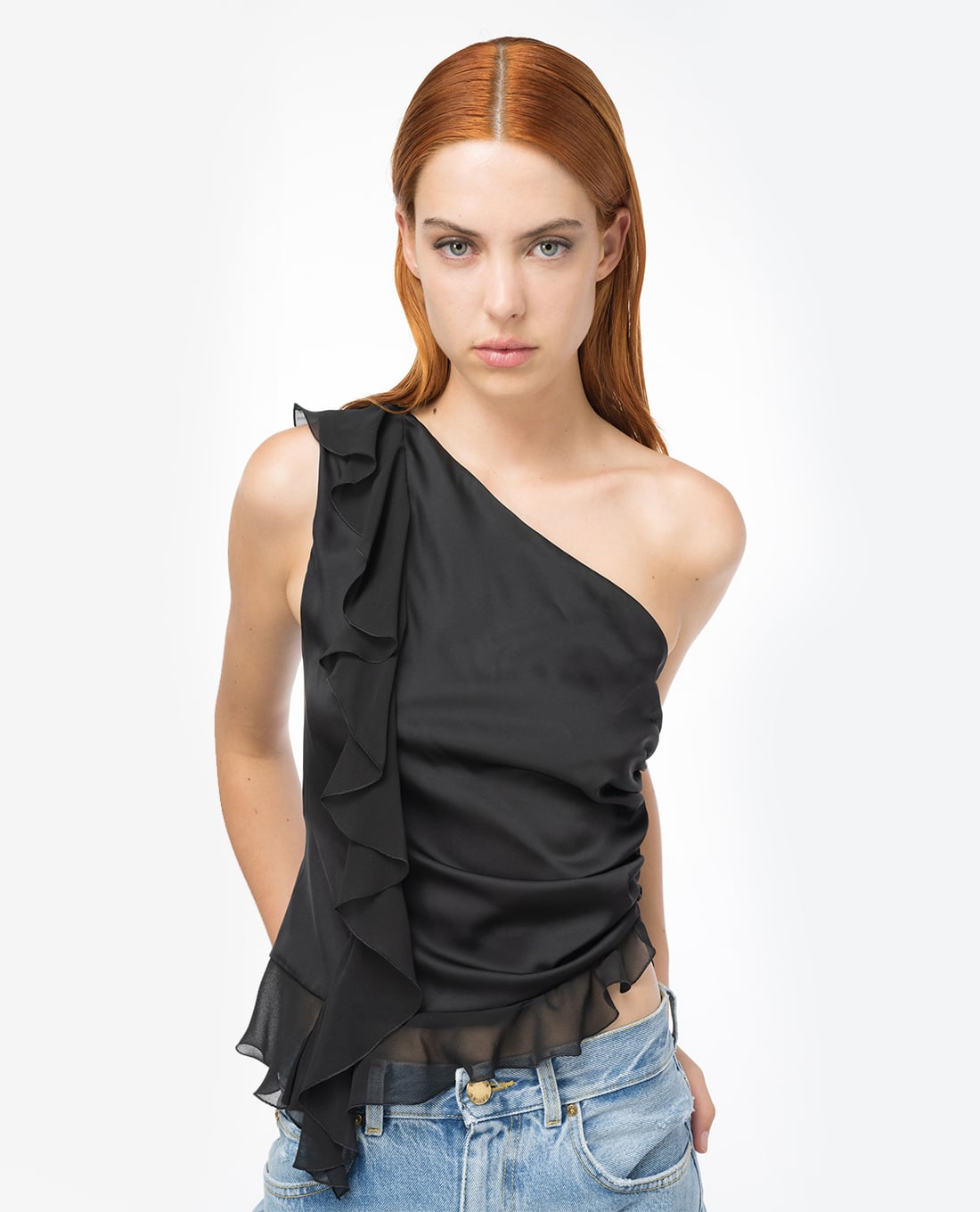 PINKO - Áo sát nách nữ lệch vai cá tính Fotoione