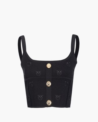  PINKO - Áo croptop nữ hai dây thời trang 