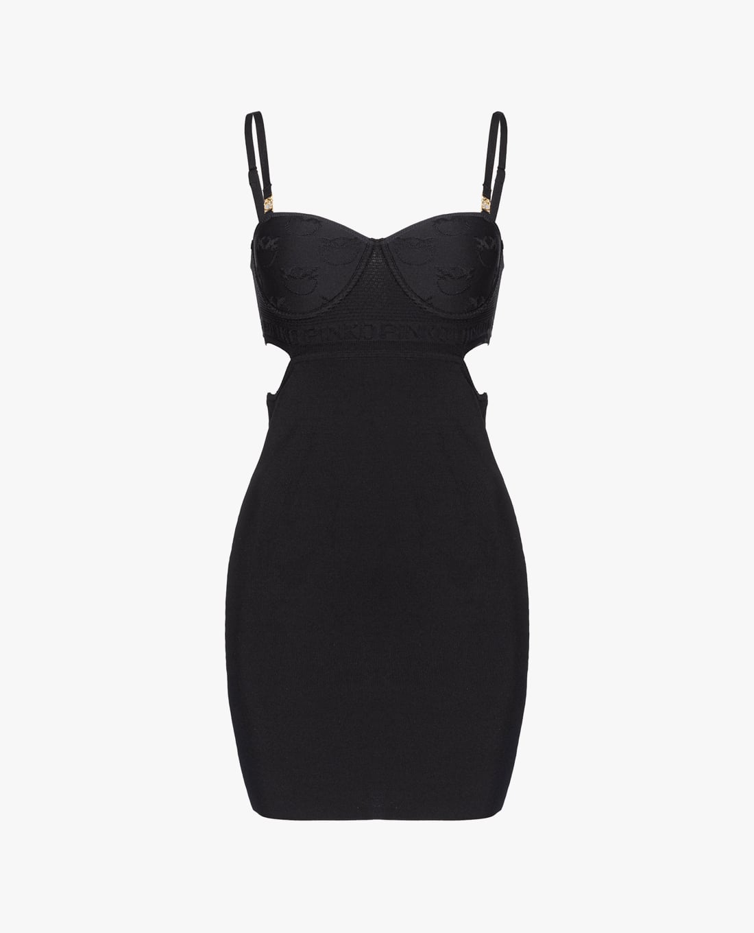 PINKO - Đầm cut out mini Grizzly