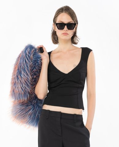  PINKO - Áo sát nách nữ cổ V Tigro 