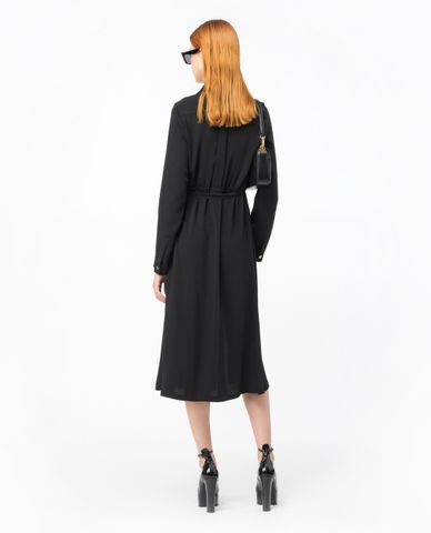  PINKO - Đầm sơ mi midi cổ bẻ tay dài Danny 