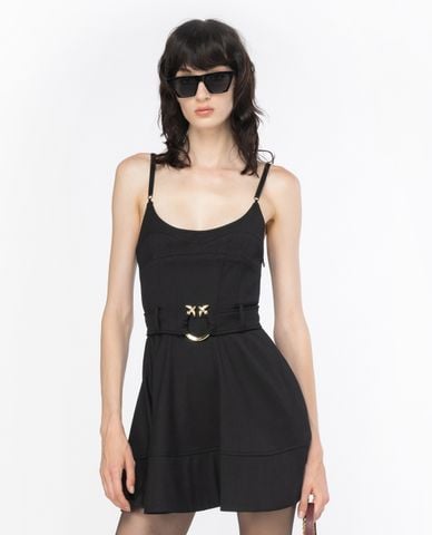  PINKO - Đầm hai dây mini xếp li Alcide 