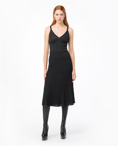  PINKO - Đầm hai dây midi cổ tim Rana 