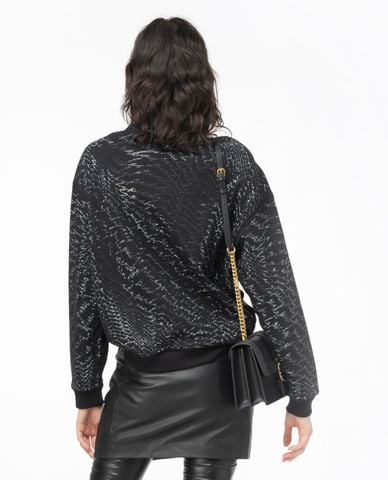  PINKO - Áo sweater nữ cổ V tay dài phom suông Nella 