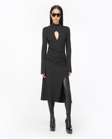  PINKO - Đầm midi cổ lọ tay dài Alpha 