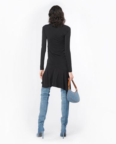  PINKO - Đầm body tay dài lệch tà Babar 