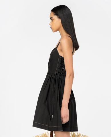  PINKO - Đầm hai dây mini phối dây rút Amazonia 