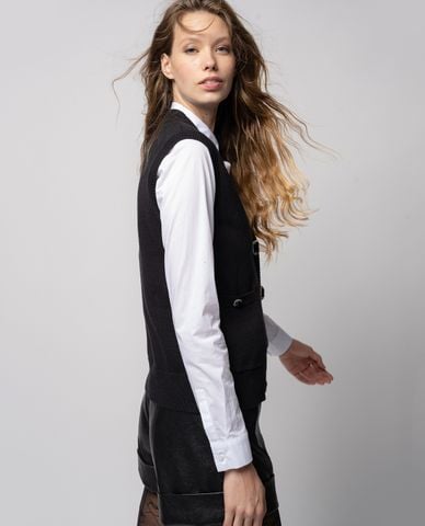  PINKO -  Áo ghile nữ phối nút Barolo Gilet 