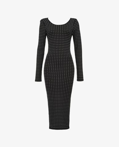  PINKO - Đầm bút chì tay dài Micro Studs 