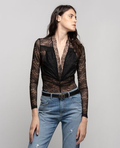  PINKO - Bodysuits ren xuyên thấu Stretchy Lace 