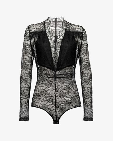  PINKO - Bodysuits ren xuyên thấu Stretchy Lace 