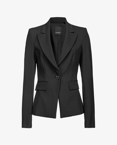  PINKO - Áo blazer nữ tay dài 1 nút cài Single Breasted 