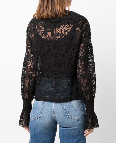  PINKO - Áo kiểu nữ cổ V tay dài thời trang Hierros 