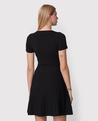  PINKO - Đầm mini dệt kim tay ngắn cổ tròn Tonica 