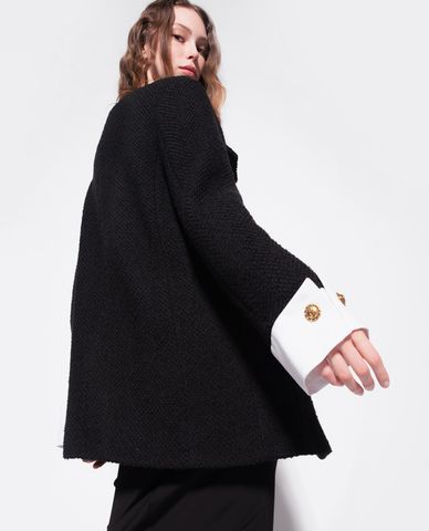  PINKO - Áo khoác nữ dáng dài cổ tròn Carolina 