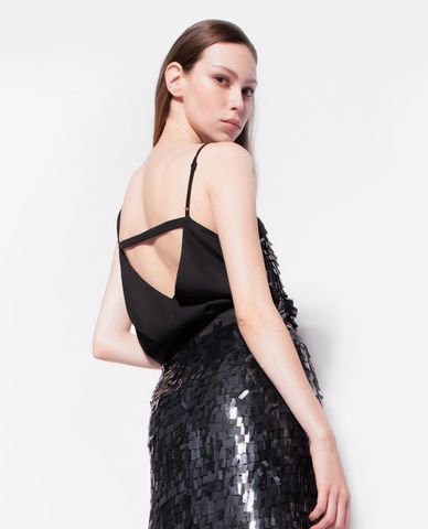  PINKO - Áo hai dây nữ phom suông đính sequin Tosca 