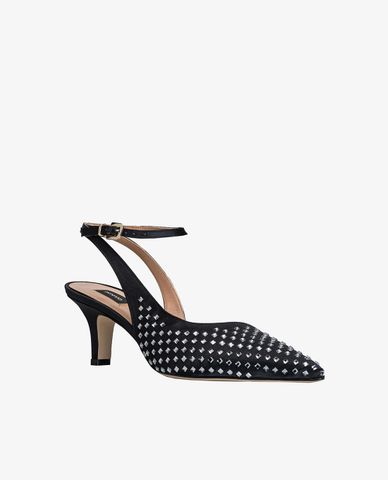  PINKO - Giày sandals cao gót nữ slingbacks mũi nhọn Menta 