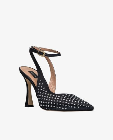  PINKO - Giày sandals cao gót nữ slingbacks mũi nhọn Basilico 