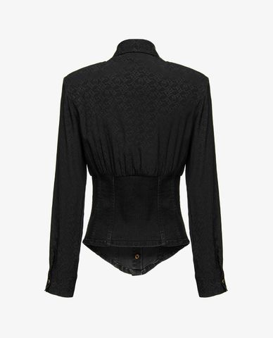  PINKO - Áo sơ mi nữ denim tay dài Strogolare 