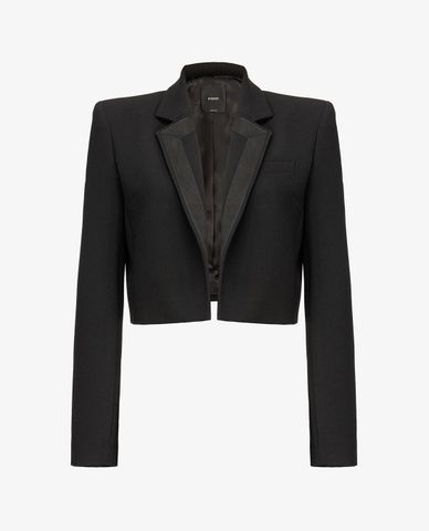  PINKO - Áo blazer nữ croptop tay dài Feijoa 