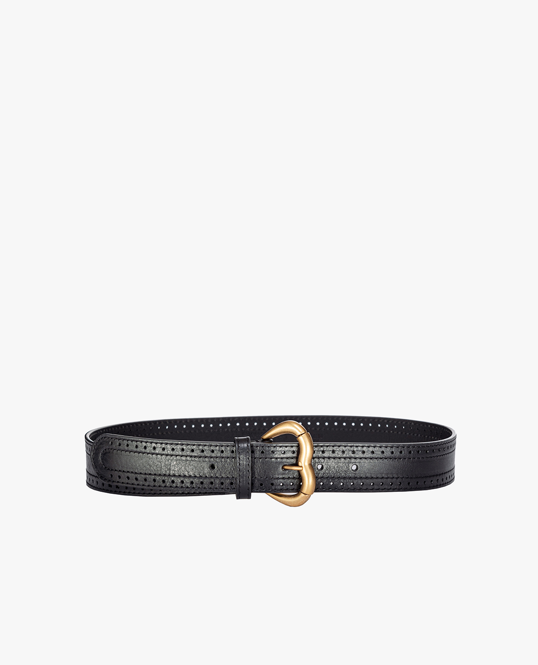 PINKO - Thắt lưng bản vừa khoét lỗ phối mặt trái tim Jolene