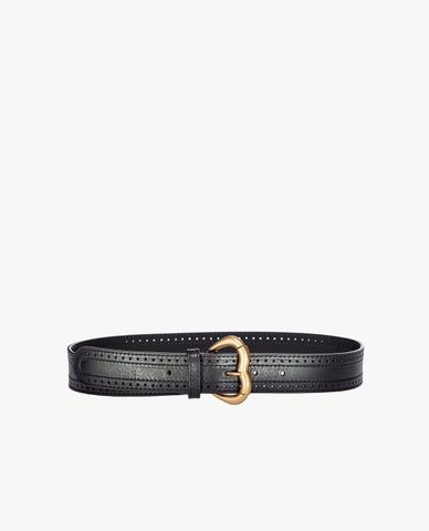  PINKO - Thắt lưng bản vừa khoét lỗ phối mặt trái tim Jolene 