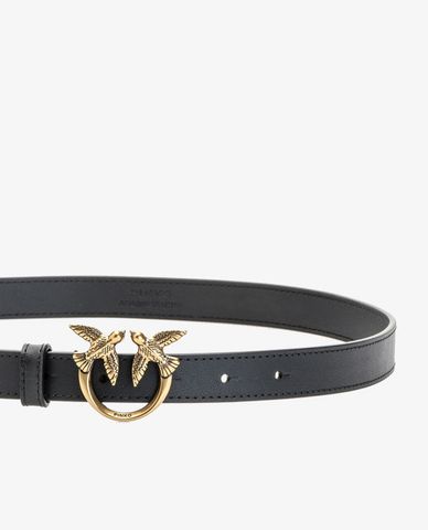  PINKO - Thắt lưng nữ bản vừa khóa kim loại Love Berry Simply 