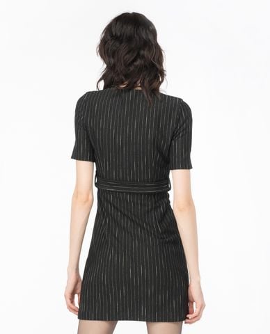  PINKO - Đầm mini cổ tròn tay ngắn Actionman 