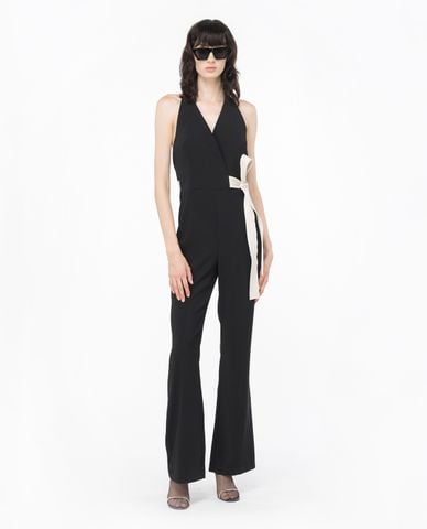  PINKO - Jumpsuits nữ cổ yếm thắt nơ Ramificazione 