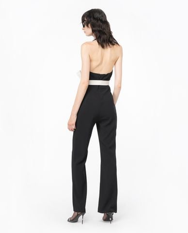  PINKO - Jumpsuits nữ cổ yếm thắt nơ Ramificazione 